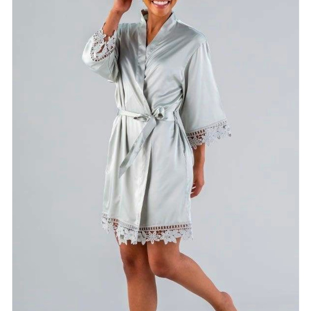 NWOT Satin and Lace Bridal and Bridesmaid Robes